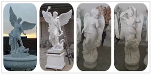 Life Size White Marble Angel Statue Angel Sculpture