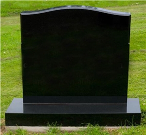 Natural Black Granite Polished Serp Top Monument America Style