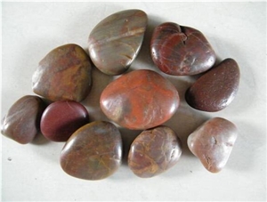Natural River Stone Red Polished Garden Decoration Washed Pebbles