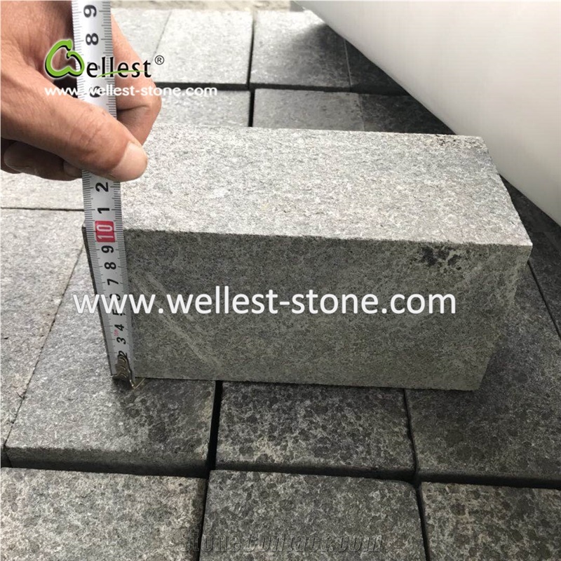 Black Basalt Cube Stone Flamed Finish for Floor Stone Pavers
