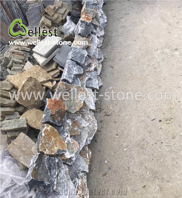 Black Limestone Corner Stone for Exterior Wall Siding Cladding