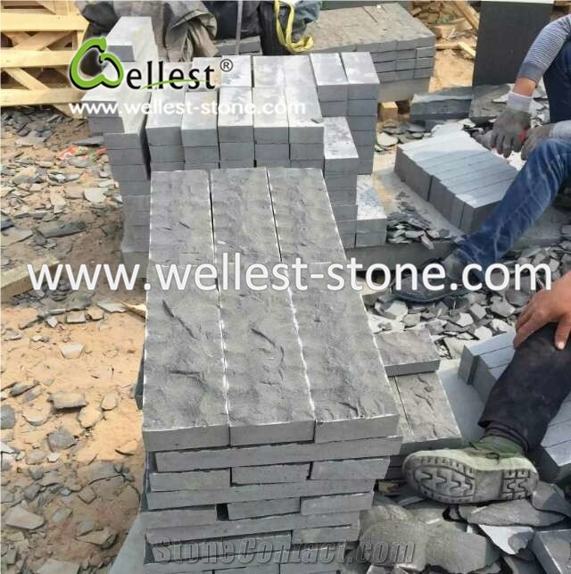 Hainan Grey Basalt Floor Tile with Natural Split and Other Sawn Cut