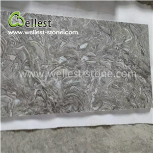 Light Brown/Grey Marble Tile for Floor Covering Wall Cladding