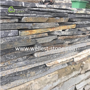 Natural Split Rusty Slate Stacked Stone for Wall Cladding,Brick Stone