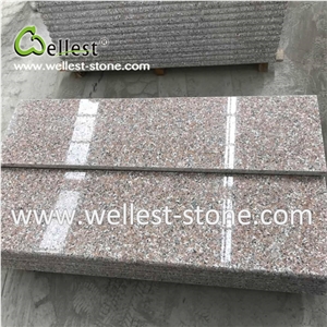 Pink Granite Steps with Bullnose Edge Stairs&Riser