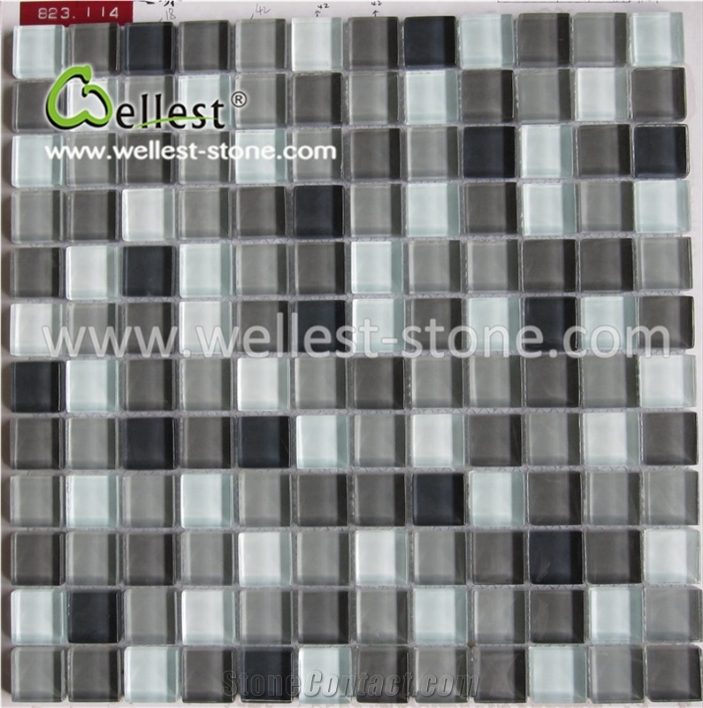 Plenty Mixed-Color Glass Mosaic Tile for Swimming Pool Bathroom