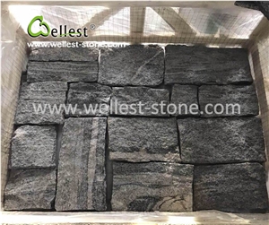 Villa Fence Column Wall Cladding Grey Quartzite Fieldstone Loose Stone