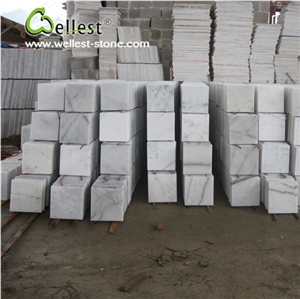 White Marble Cube Stone Polished for Floor and Wall Covering Interior