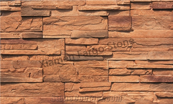 Artificial Wall Cladding Panel, Faux Stone Panel, Golden Culture Stone