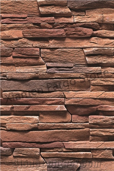 Fargo Artificial Stacked Wall Stone Panel, Faux Stacked Stone Veneer