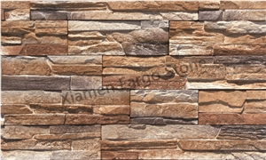 Fargo Beige Faux Stone Panel, Artificial Wall Cladding, Manmade Stone
