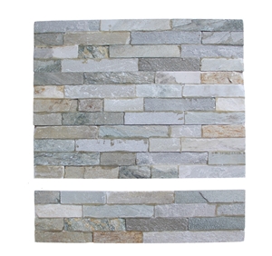 Beige Slate Wall Cladding Panels/Stacked Stone Veneer/Fireplace Stone