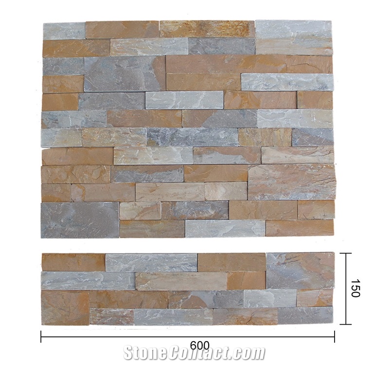 Natural Stone Rusty Culture Slate Venner/ Ledges for Wall Cladding