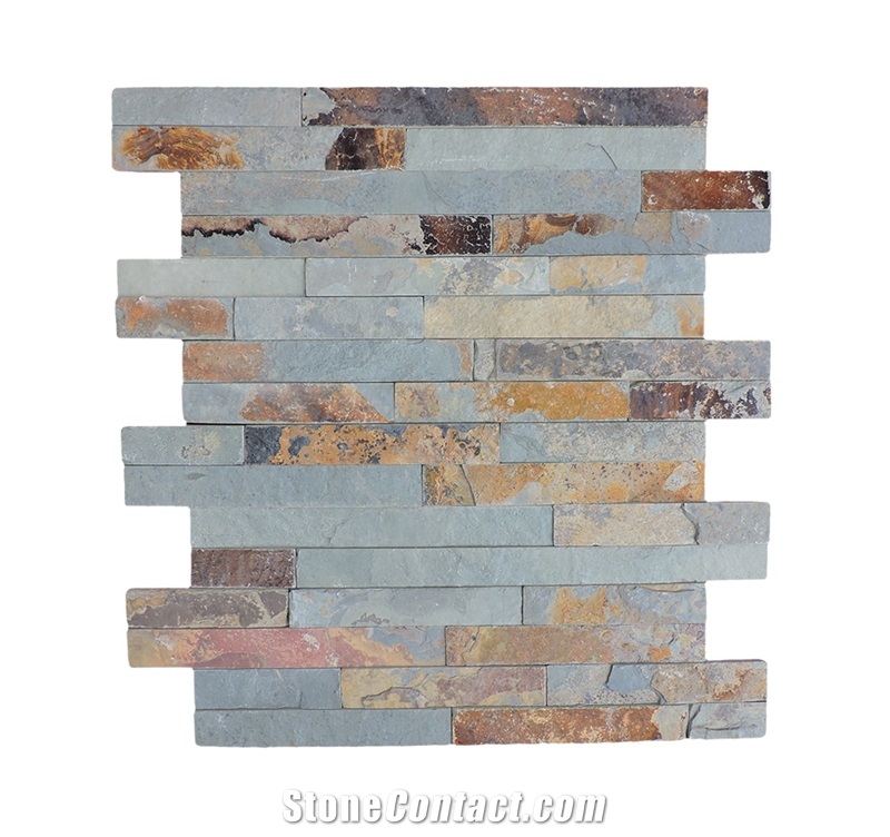 Rusty Slate Hot Sale Thin Culture Stone Panel Wall Cladding/Wall Decor