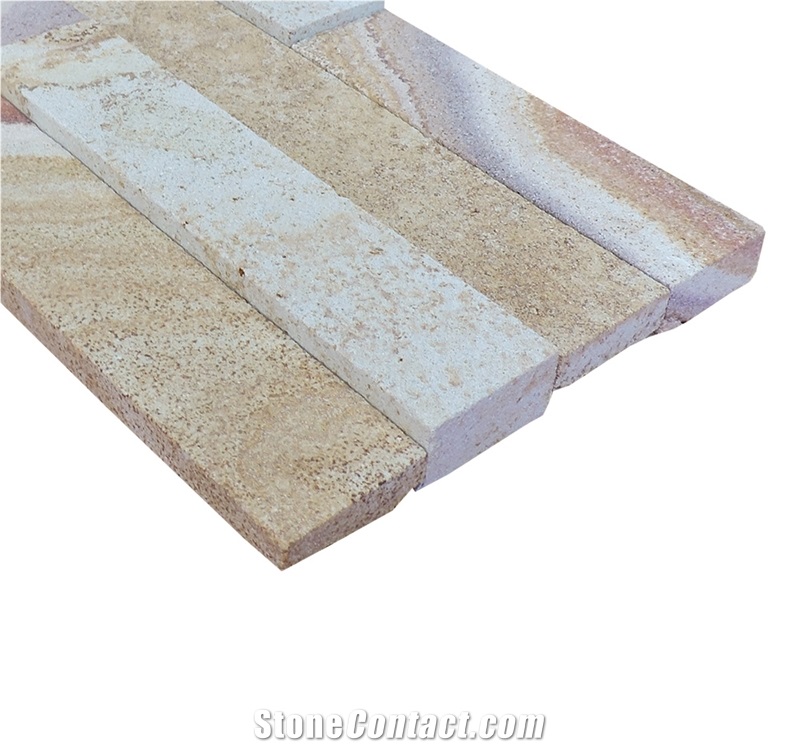 Teak Wood Sandstone Fireplace Surround/Wall Cladding /Legde Stone