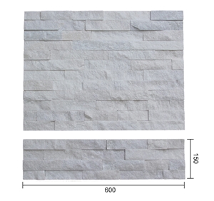 White Quartzite Wall Cladding Culture Stone Stacked Stone Tile