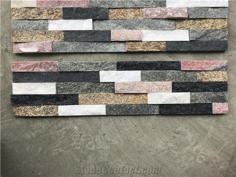 Black White Grey Pink Multicolor Natural Ledge Cultured Stone
