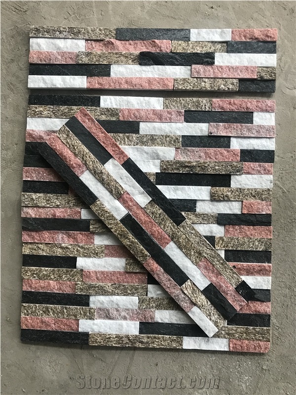 Black White Yellow Pink Multicolor Natural Ledge Cultured Stone