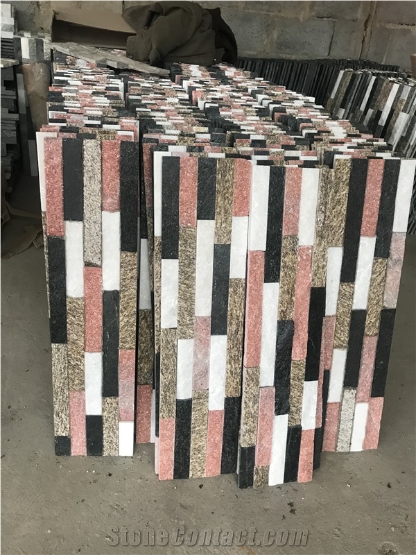 Black White Yellow Pink Multicolor Natural Ledge Cultured Stone