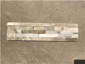 P014 Beige Stacked Stone, Natural Culture Stone, Yellow Ledge Stone