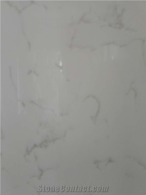 Carrara White Quartz Slab, White Quartz Tile, Artificial Quartz Stone