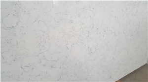 Carrara White Quartz Slab, White Quartz Tile, Artificial Quartz Stone