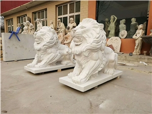 China Stone Carvings Granite Marble Lion Sculptures Landscape