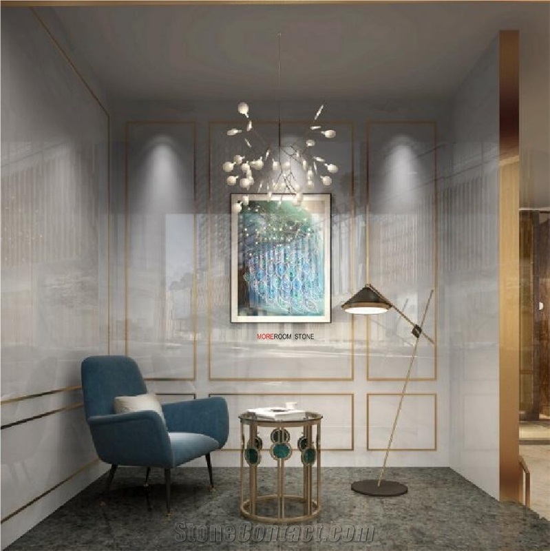 Living Room Wall Design Glazed Onyx Porcelain Tile