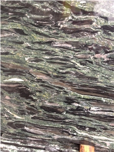 Bamboo Leafage Green Granite Slabs&Tiles,Sea Wave Green Granite