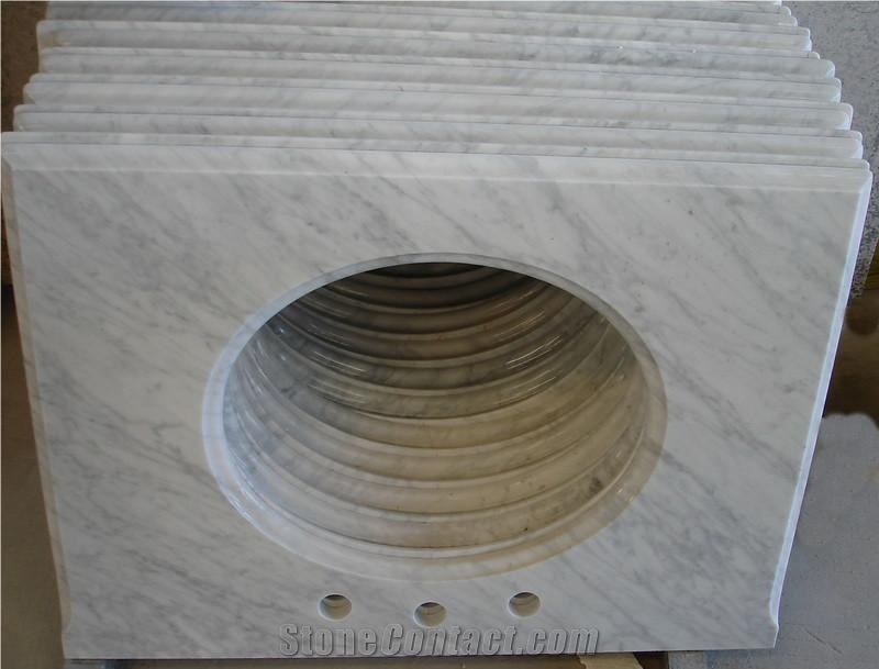Carrara White Vanity Marble Counter Top,Bianco Carrara White Table Top