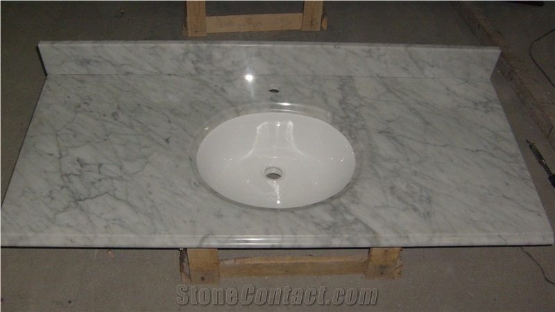 Carrara White Vanity Marble Counter Top,Bianco Carrara White Table Top