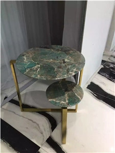 Luxury Stone Green Granite Stone Tabletops, Table Sets