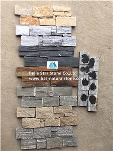 Black Slate Stacked Stone Veneer with Steel Wire Back,Culture Stone