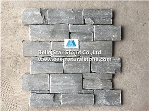 Grey Slate Culture Ledge Stacked Stone Cladding with Steel Wire Back