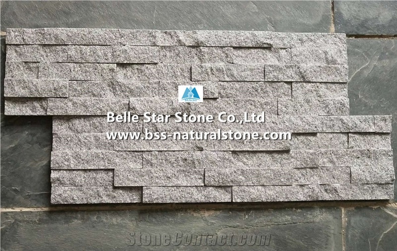 Misty Grey Granite Culture Stacked Ledge Stone Cladding Veneer Panels