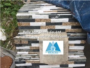 Quartzite+Granite Culture Stacked Ledge Stone Veneer Cladding Panels