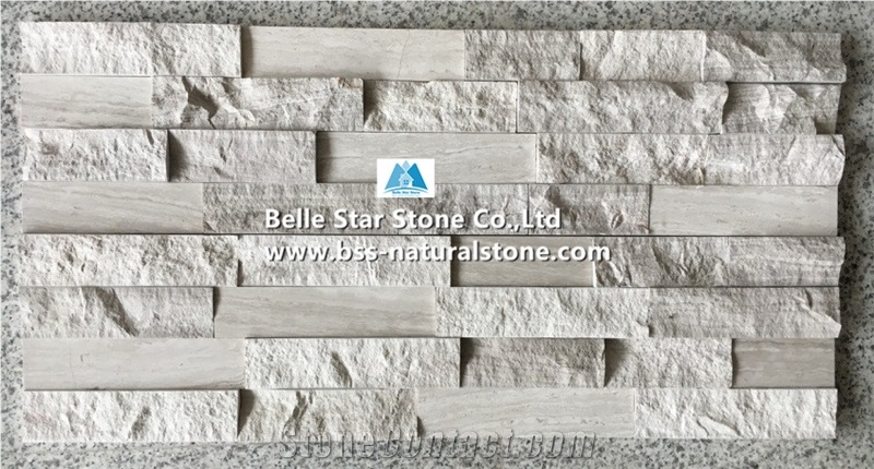 White Serpeggiante Marble Ledgestone,Silk Georgette Culture Stone Clad