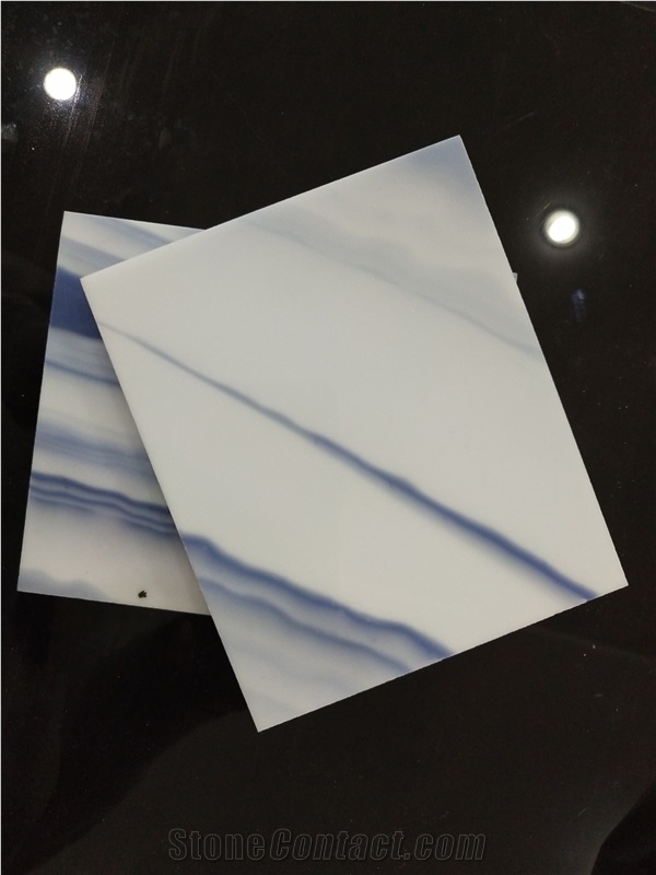 Floor Tiles Artificial Nano Blue Marble Stone Slabs Panel
