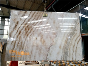 Beige Wooden Onyx/Bookmatch/Translucent/Slabs/Tile/China Quarry/Nature