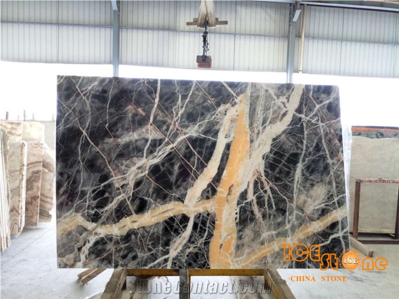 China Black Jungle Marble,Bookmatch,Good for Project,Best Price,Slab