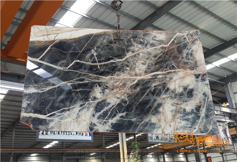 China Black Jungle Marble,Bookmatch,Good for Project,Best Price,Slab