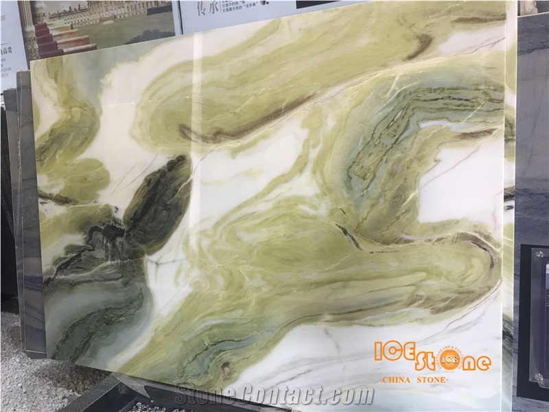 China Dreaming Green Marble,Bookmatch,Butterfly,Good for Project,