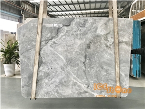 China Everest White Marble Slab, Exclusive Material Hotel Lobby Floor Covering