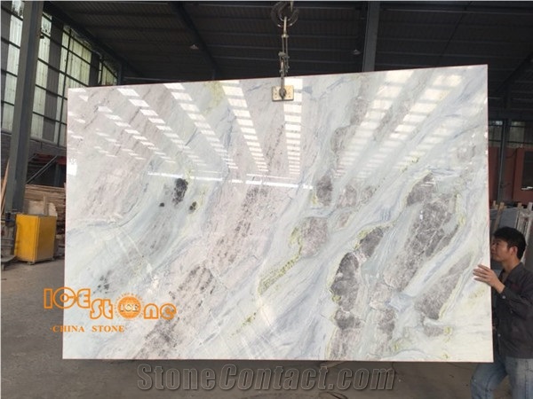 Ice Stone Large Quantity Light Blue Jade Marble with Competitive Price