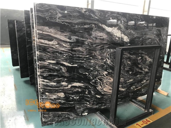 Ice Stone Own Quarry China Black Wave Marble Cheap Price