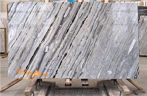 Ice Stone Own Quarry China Blue Polished Marble Large Quantity
