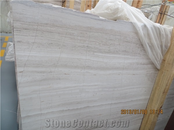 China White Wood Grain Marble Slabs China Serpeggiante Marble Slabs