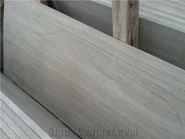 China White Wood Grain Marble Tiles China Serpeggiante Marble Tiles