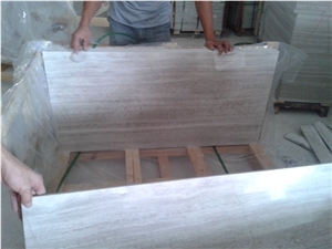 China White Wood Grain Marble Tiles China Serpeggiante Marble Tiles