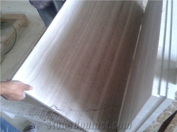 China White Wood Grain Marble Tiles Serpeggiante